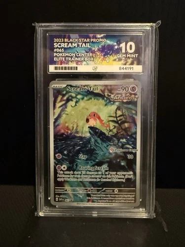 2023 Pokémon TCG Black Star Promo Scream Tail #065 Pokemon Center ACE 10