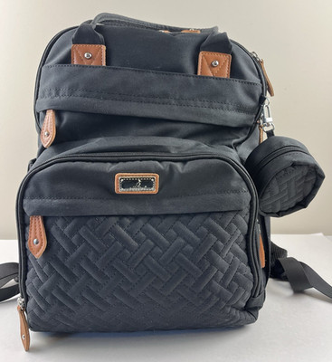 BabbleRoo Multifunction/Waterproof Large Capacity Diaper Bag Backpack -Black