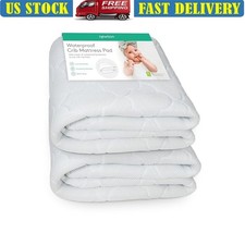 Breathable Waterproof Crib Mattress Pad Non-Toxic Safe Sleep Surface 3D Design