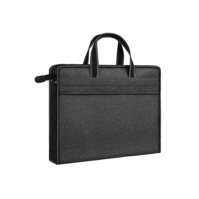 Oxford Document Bag with Handle Portable Zippered File Bag for Folder Files