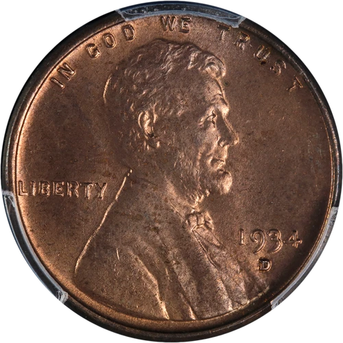 1934-D/D Lincoln Cent RPM, FS-504 PCGS MS64 RB Nice Eye Appeal Nice Strike