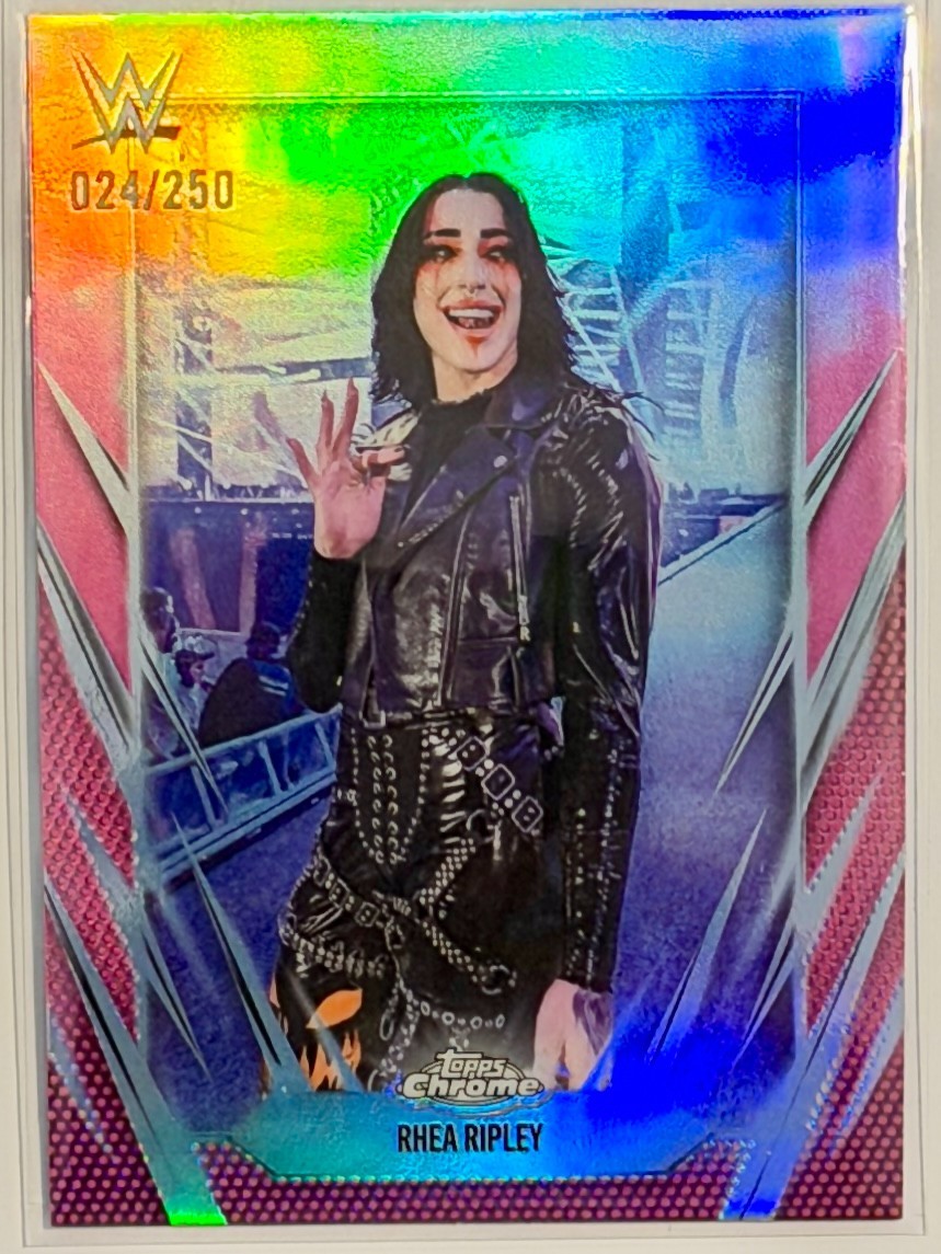 2026 Topps Chrome WWE RHEA RIPLEY Base Pink #'d 24/250 #20 RARE - ABSOLUTE MINT