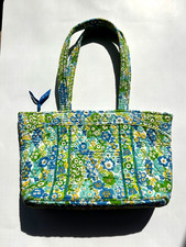 Vera Bradley Purse In Retired English Meadow Pattern Green/Blue/Yellow