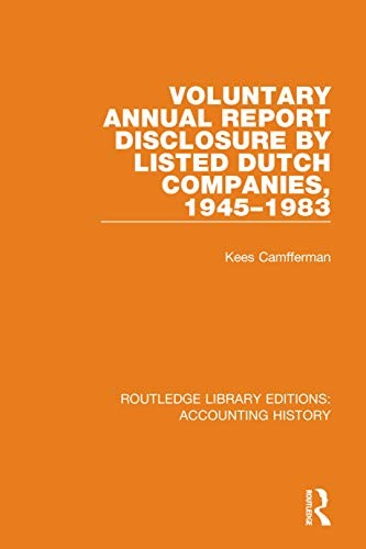 Voluntary Annual Report Disclosure by Listed Du, Camfferman..