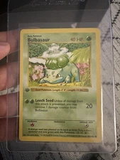 Pokémon Bulbasaur 1st Edition Base Set 44/102 40 HP Leech Seed Card English