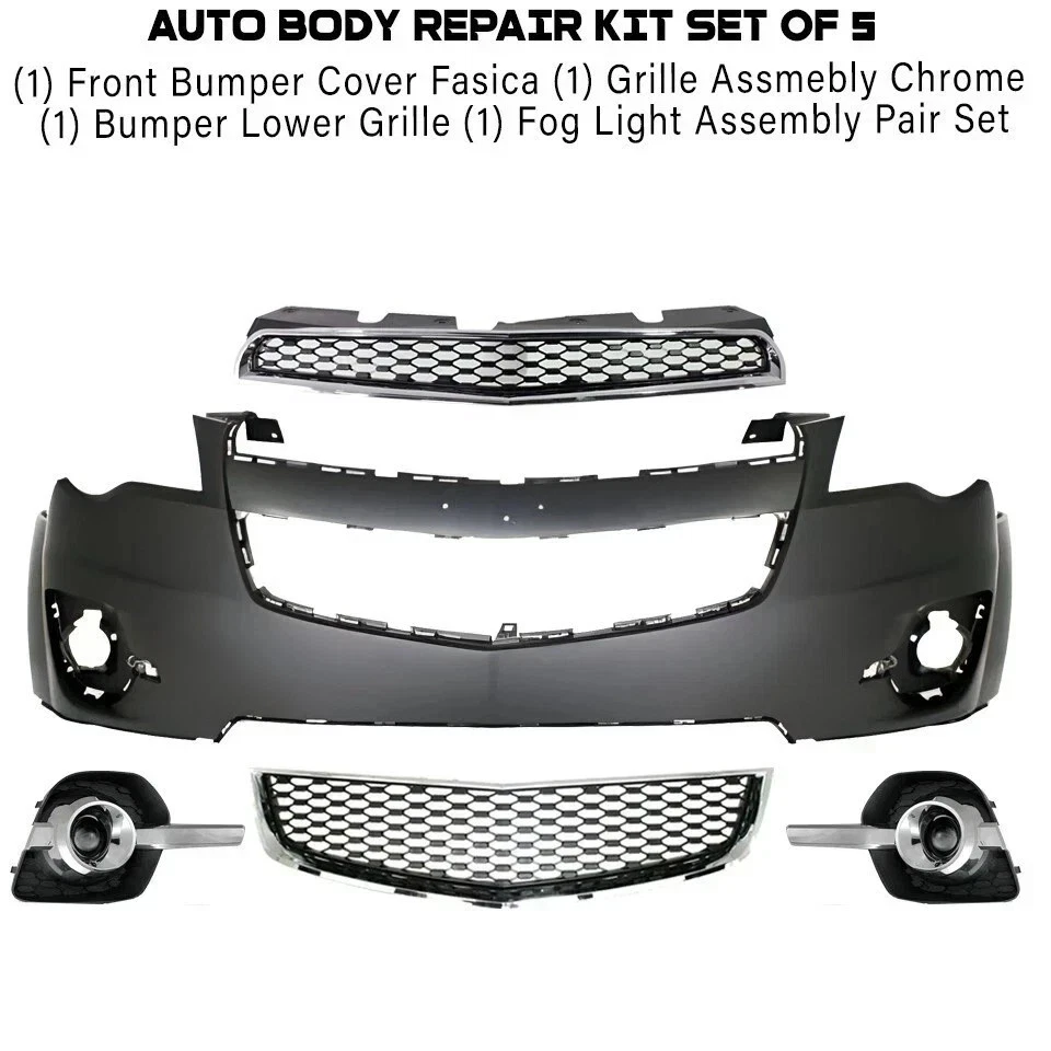 Front Bumper Cover & Grille Assembly Kit For 2010-2015 Chevy Equinox - Imagem 2 de 4