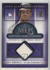 2005 Fleer Classic Clippings MLB Game-Worn Jersey Collection Luis Gonzalez 1dm4