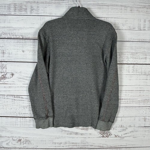 Suéter Robert Graham Para Hombres XL Gris 1/4 Cremallera Pullover Informal Algodón Sudadera Camisa - Imagen 8 de 13