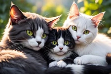 Digital image Cats picture photo wallpaper background desktop AI art 21