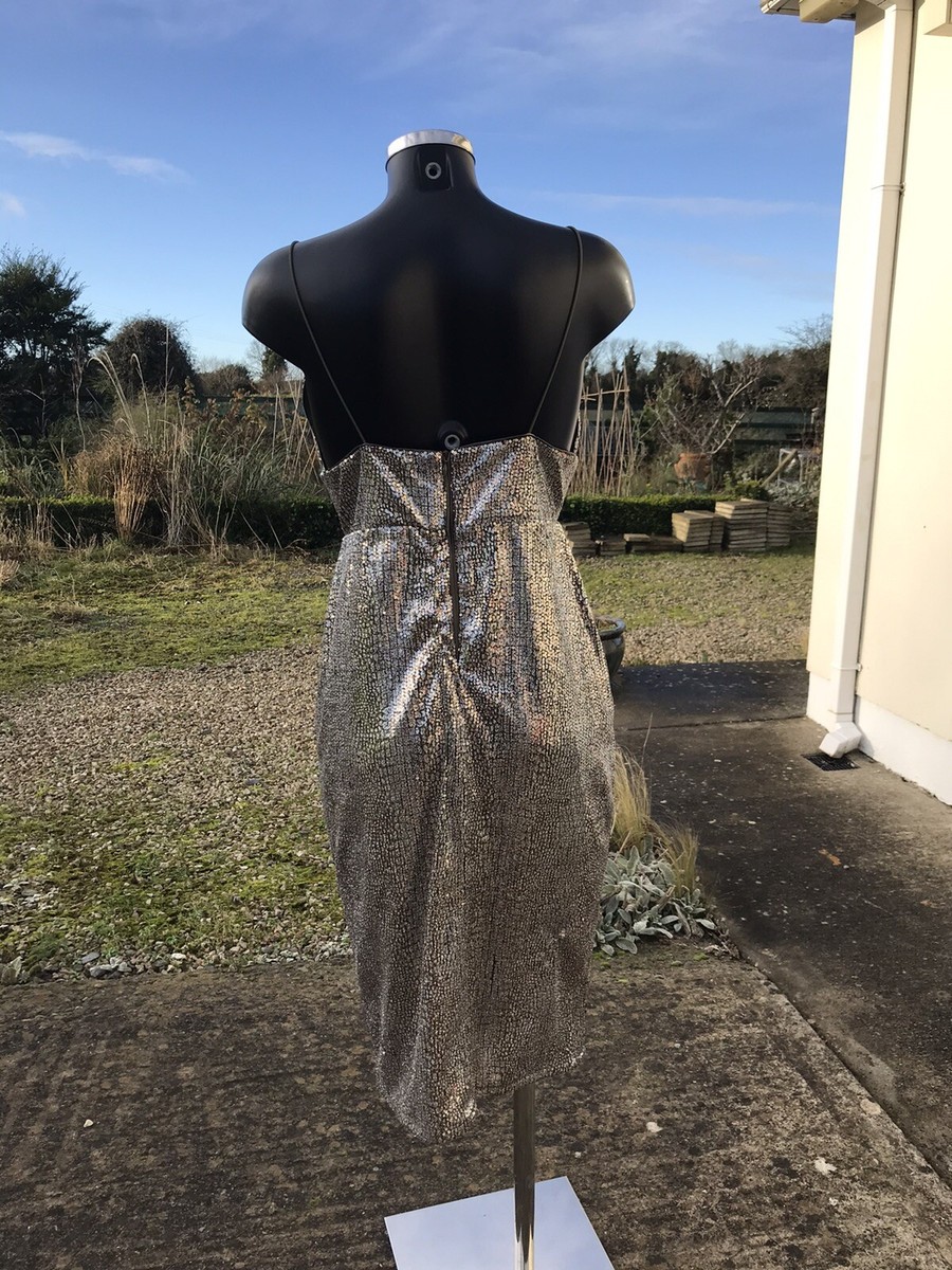Rare London Limited Edition Gold Sequin Evening Party Dress Size 14 X-Large  | eBay