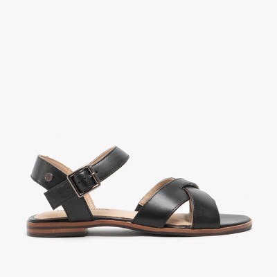 black stylish sandals