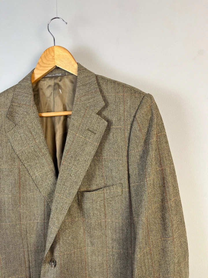 Corneliani Luxury Wool & Cashmere Men Beige Blazer Jacket Made in Italy Size L - Image 3 of 4