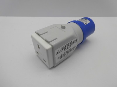 GEWISS GW64204 16 AMP AUF 13 AMP STECKER ADAPTER STECKER GENERATOR WOHNWAGEN WERKZEUGE 240V