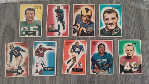 1955 Bowman Football Partial Set (52) Low Grade to Good DOAK WALKER TOM LANDRY + - Picture 2 of 10