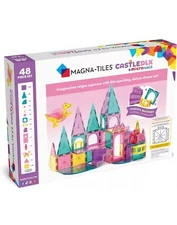MAGNA-TILES Castle DLX 48-Piece Magnetic Construction Set, The Original Magnetic
