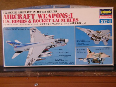 1/72 Hasegawa AIRCRAFT WEAPONS I: US Bombs & Rocket Launchers NEW Sealed Kit OOP