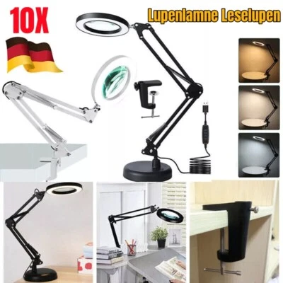 VICHIRSKIT 72 LED Lupenleuchte 10 Dioptrien 2-in-1 Arbeitsleuchte Lupenlampe Lupe Kaltlicht