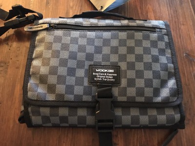 checkered diaper bag
