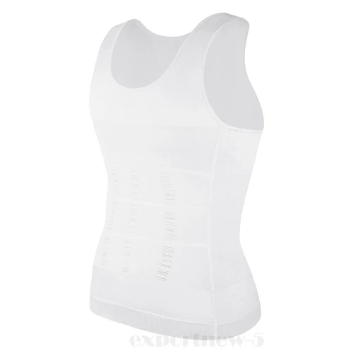 Herren Abnehmen Body Shaper Weste Gürtel Bauch Brust Kompression T-Shirt Tank Top - Bild 14 von 49