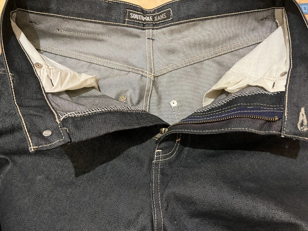 Southpole jeans, shiny black silver vintage baggy, 90s hip Southpole jeans, shiny black silver vintage baggy, 90s hip