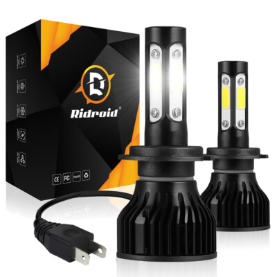 RIDROID H7 LED Headlight Bulb High Low Beam Super Bright White CANBUS ERROR FREE