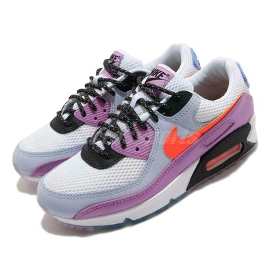 WOMENS NIKE AIR MAX 90 CARNIVAL SNEAKERS SZ 7 CW6029 100 NIB WHITE HYPER CRIMSON | eBay
