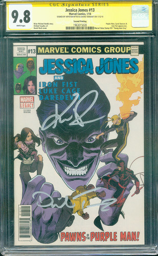 Jessica Jones 13 CGC 9.8 2XSS Ritter Tennant Purple Man 2nd Print Variant