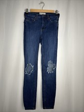 free people Womens 25R Dark Wash Jeans Distressed Skinny 25x27