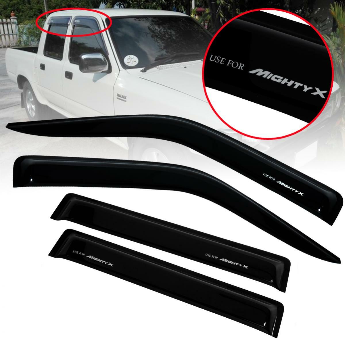 RAIN SUN VISOR WIND SHIELD BLACK FOR TOYOTA HILUX LN85 LN106