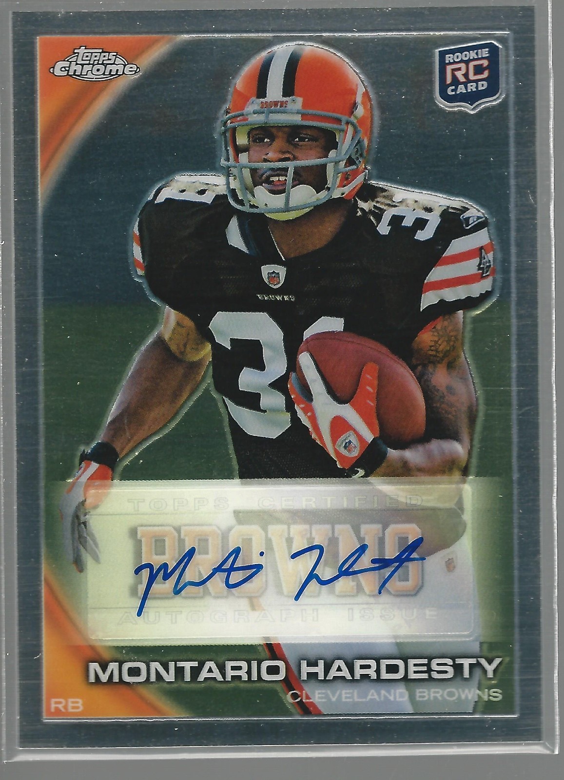Montario Hardesty Topps Chrome #C168 Autograph