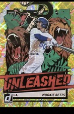 Mookie Betts 2021 Donruss Unleashed Rare SSP Gold Holo Parallel