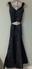 Morilee Madeline Gardner Size 6 Black Prom Homecoming Dress Sleeveless