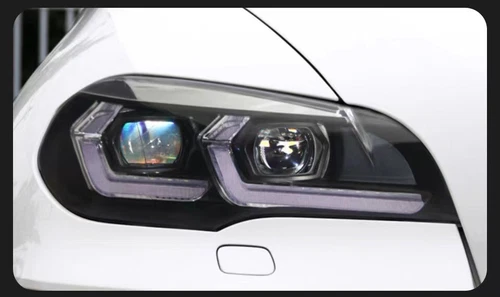 Pair Headlights For BMW X5 E70 07-13 Upgrade LED DRL Laser Projector Head Lamps - Picture 14 of 20