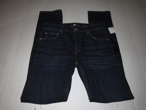 Seven 7 For All Mankind Paxtyn Skinny Ripped Knee Denim Blue Jeans Size 32 - Picture 4 of 8