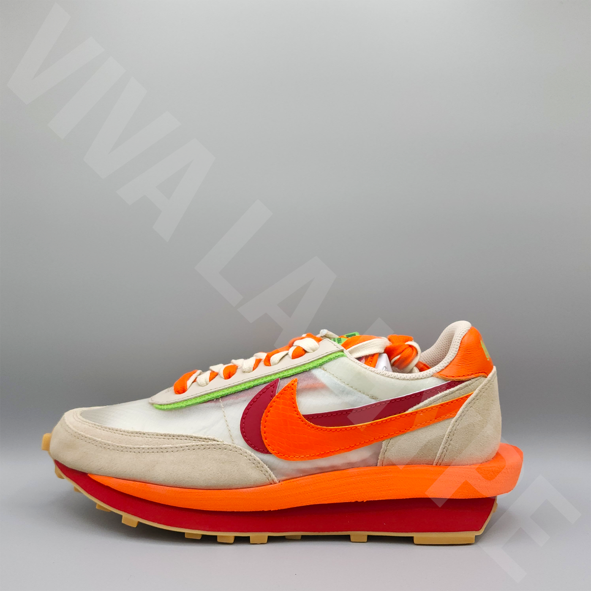 Nike LD Waffle sacai CLOT Kiss of Death Net Orange Blaze | New