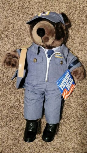 Vintage Patriot Bear USPS Post Carrier Postal Mailman Teddybär Plüsch 1986 - Bild 2 von 3