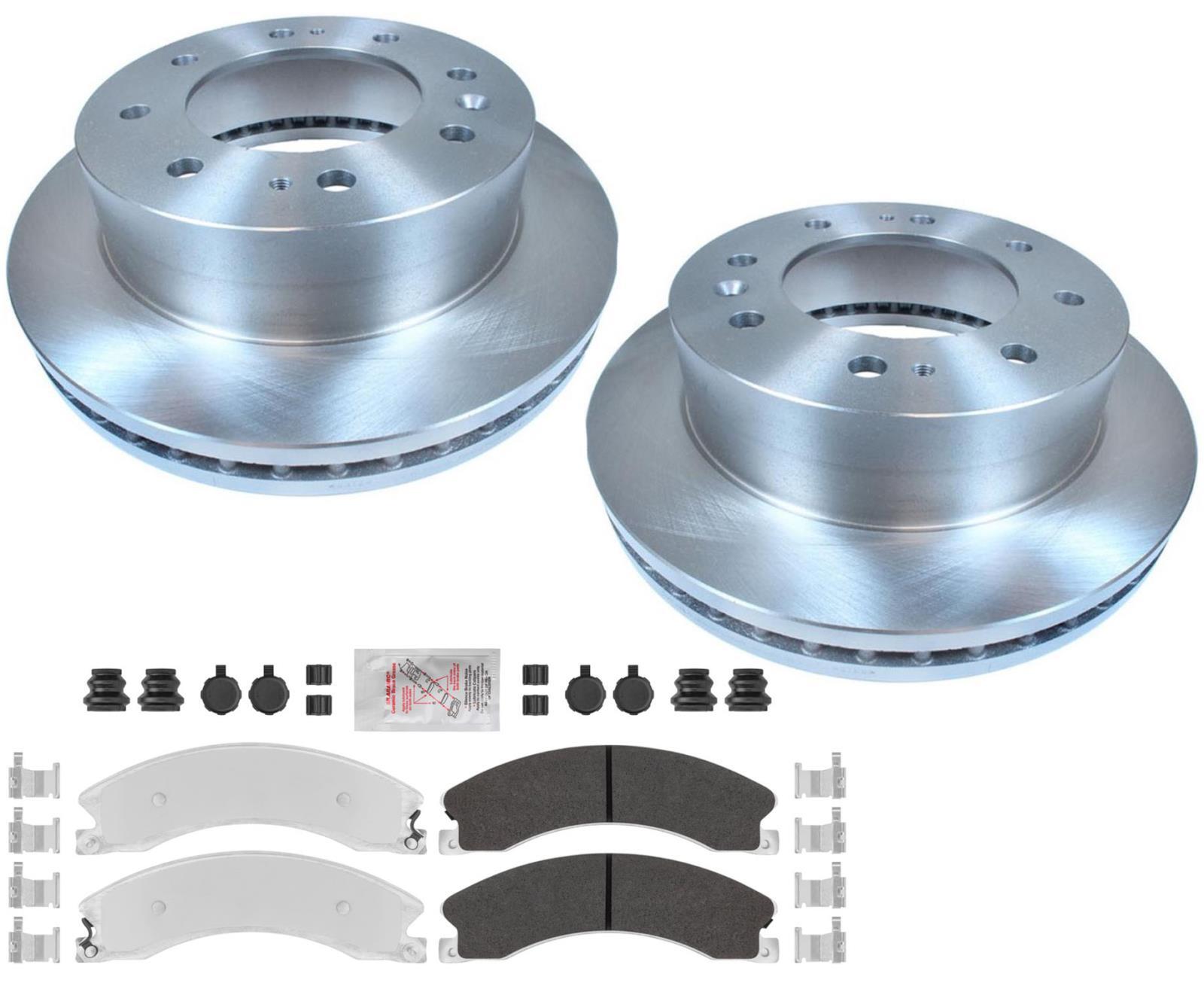 Front Galvanized Brake Pads & Coated Rotors Fits GMC Sierra 2500 HD
