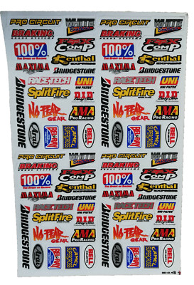 Mini Sticker Aufkleberbogen 100% Renthal Maxima DID UNI Race Motorsport Tuning