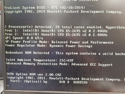 HP ProLiant DL360p Gen8 1U 8SFF 2x 12-Core e5-2695v2 2.4GHz No RAM/HDD P420i - Picture 2 of 10