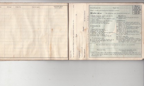 1959 MERCEDES BENZ L 327 & L 337 TRUCK Owners Manual and Service Book - Picture 9 of 10