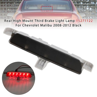 Rear High Mount Third Brake Light Lamp For Chevrolet Malibu 2008-2012 Black