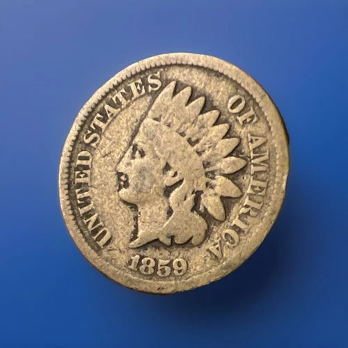 1859 1C Copper-Nickel Indian Head Cent VG Details
