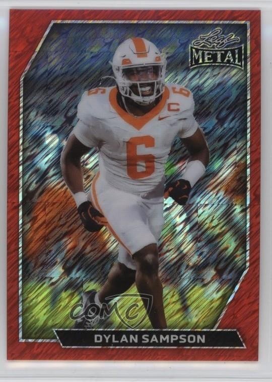 2026 Leaf Metal Red Shimmer 1/4 Dylan Sampson #58 0u66