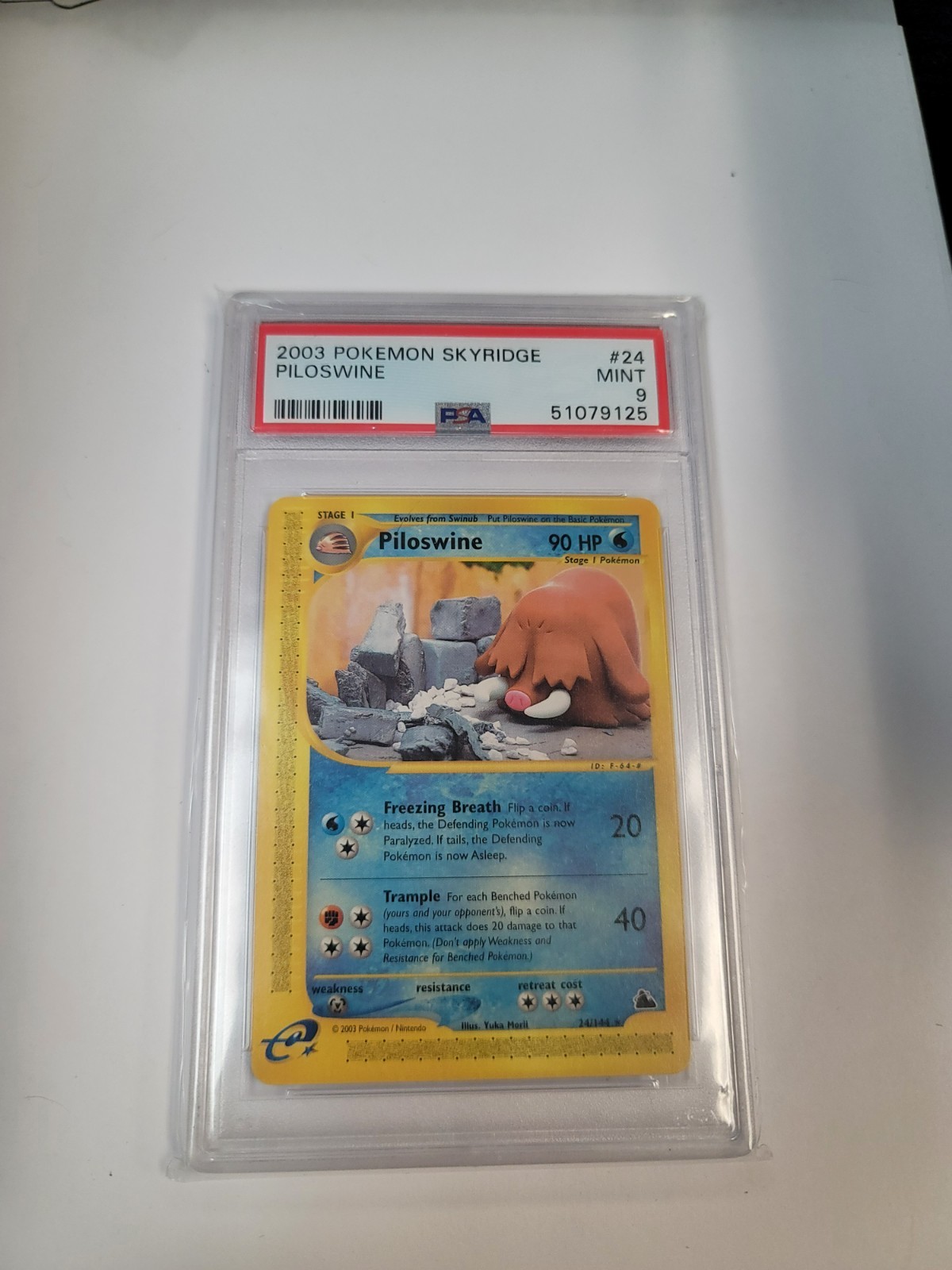 Piloswine 2003 Pokemon Skyridge #24 PSA 9 Mint