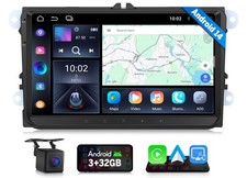 For VW Golf Jetta Passat Tiguan 9"Android 14 Car Radio Apple CarPlay GPS Sat Nav