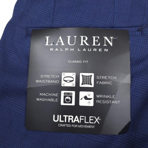 Pantalones de vestir LRL Ralph Lauren Norton azules a cuadros ultra flexibles para hombre talla 32 X 32 - Imagen 8 de 10