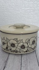 Vintage Hornsea Cornrose Bowl with Lid Butter Dish 1970s Retro Kitchenalia VGC