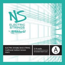 D'Addario NS Electric Traditional Bass Single A String, 3/4 Scale Medium Tension