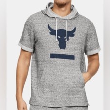 Under Armour Project Rock Terry Short Sleeve Hoodie Size Large