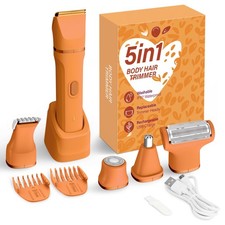 5-in-1 Electric Bikini Trimmer for Women   IPX7 Waterproof Shaver, Cordless B...